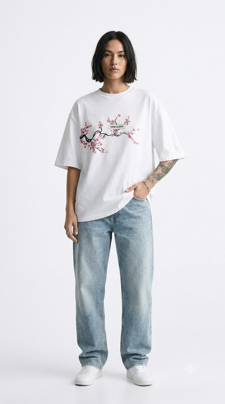 Cherry Blossom Blade oversize tee