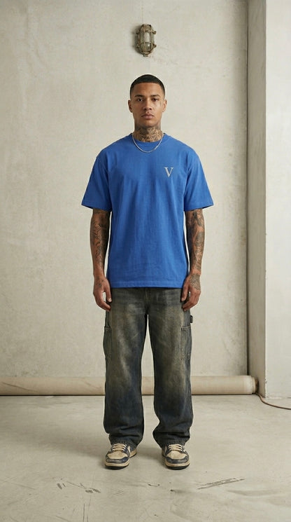 God Sent Oversized Graphic Tee – Cobalt Blue
