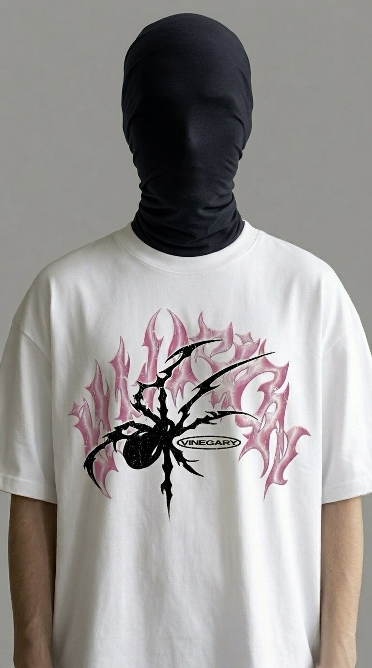 PINK SPIDER GRAPHIC TEE