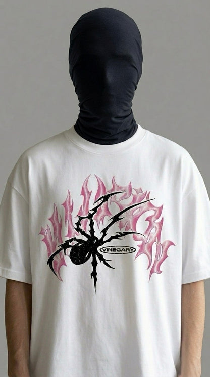 PINK SPIDER GRAPHIC TEE