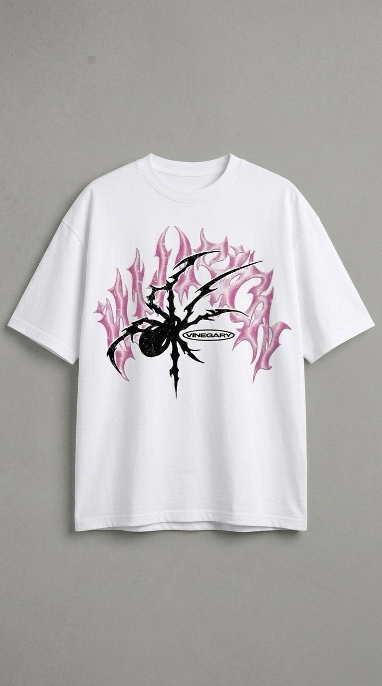 PINK SPIDER GRAPHIC TEE