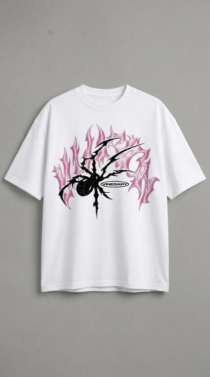 PINK SPIDER GRAPHIC TEE