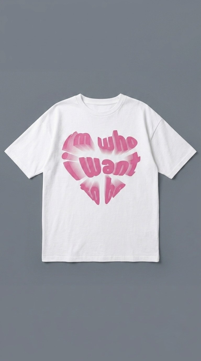 PINK HEART GRAPHIC TEE