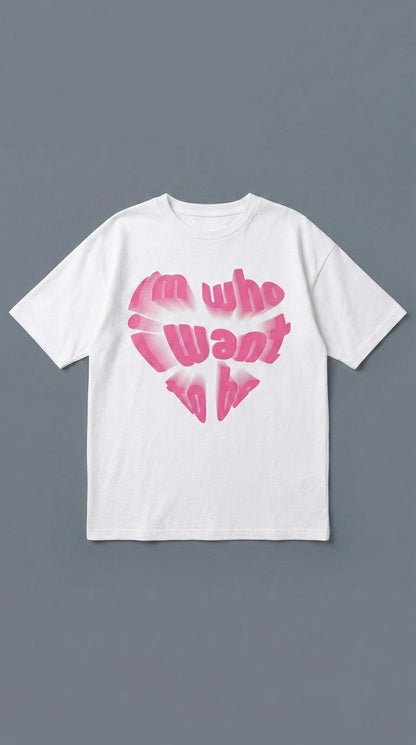 PINK HEART GRAPHIC TEE